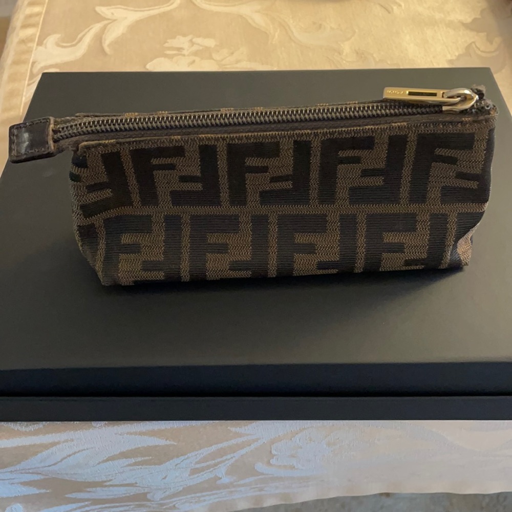 Fendi logo small pouch pre owned